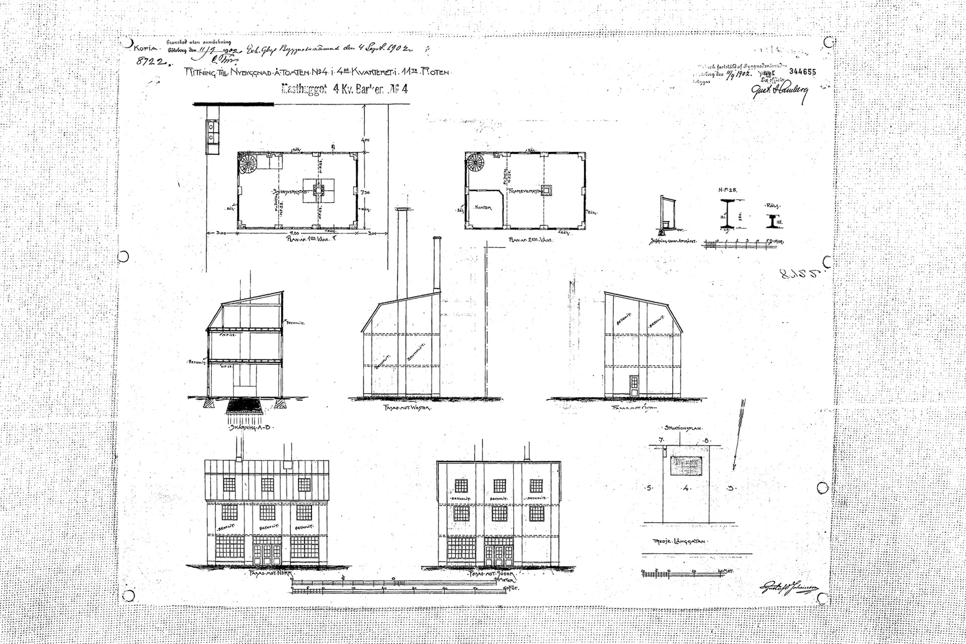 Originalritning gård